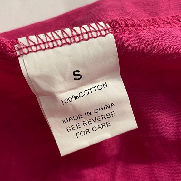 Women’s Fuchsia Cotton Eyelet Pocketed Lined Dress - Picture 8 of 12